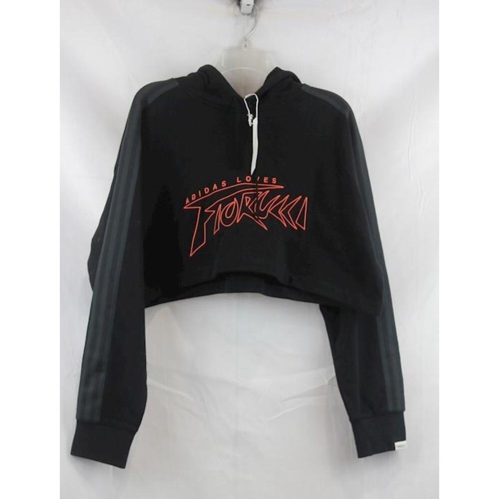 NWT SWEATSHIRT ADIDAS BY FIORUCCI CROPPED HOODIE SZ. MEDIUM